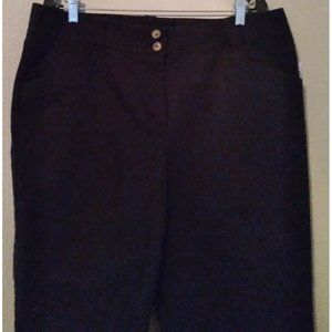 Bamboo Traders Black Capri Cotton Spandex Pants Women 18W